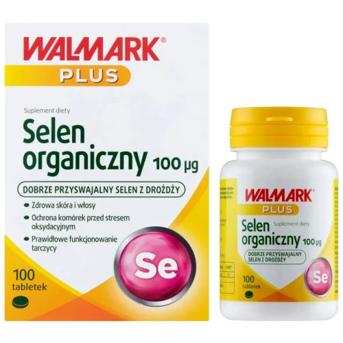 Walmark Selen organiczny, 100 µg, 100 tabletek  -  Organiczna forma selenu pozyskiwana z drożdży 