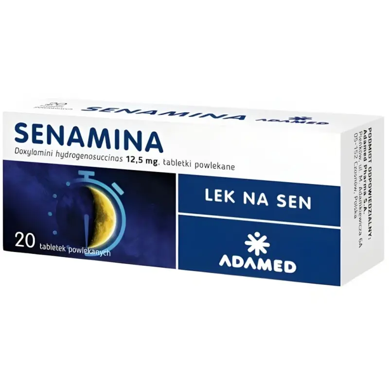 Senamina 12,5 mg, 20 tabletek - O działaniu nasennym i łagodnie uspokajającym
