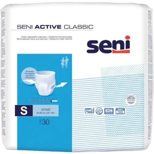Seni Active Classic Majtki chłonne S, 30 sztuk - Jednorazowa bielizna chłonna dla kobiet i mężczyzn