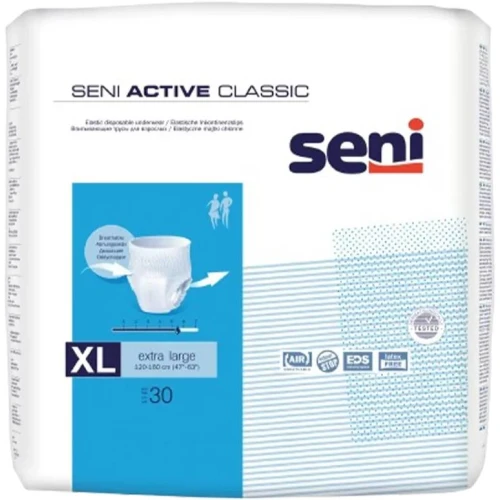Seni Active Classic Majtki chłonne XL, 30 sztuk - Jednorazowa bielizna chłonna dla kobiet i mężczyzn