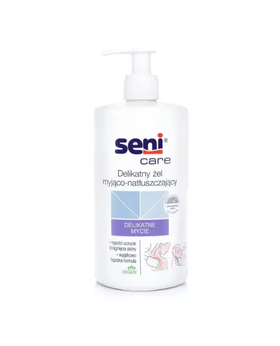 Seni Care Delikatny żel myjąco-natłuszczający, 500 ml - Do codziennego oczyszczania suchej skóry