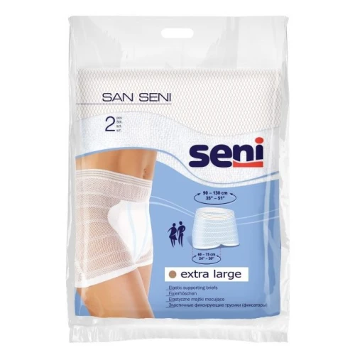 San Seni Majtki siatkowe mocujące, wielorazowe XL, 2 sztuki - Majtki do pieluch