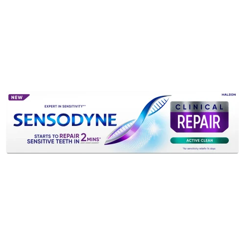 Sensodyne Clinical Repair Active Clean Pasta do zębów z fluorkiem, 75 ml - Pasta do zębów z nadwrażliwością