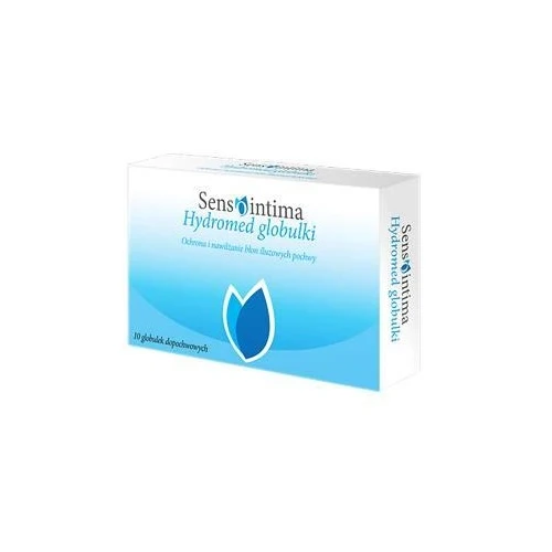 Sensointima Hydromed, 10 globulek dopochwowych - Nawilżanie i wspieranie naturalnego pH pochwy