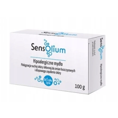 Sensolium Mydło hipoalergiczne, 100 g - Delikatna pielęgnacja skóry suchej i wrażliwej