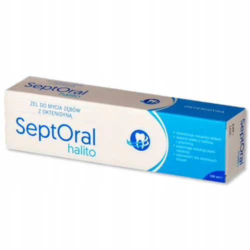 SeptOral Halito Żel do mycia zębów z oktenidyną, 100 ml - Ochrona jamy ustnej i długotrwały świeży oddech