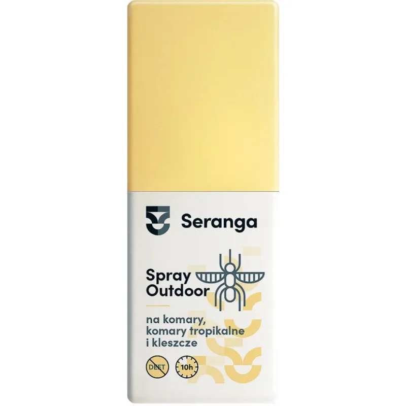 Seranga Spray Outdoor Na komary, komary tropikalne i kleszcze, 100 ml - Z ikarydyną 20%