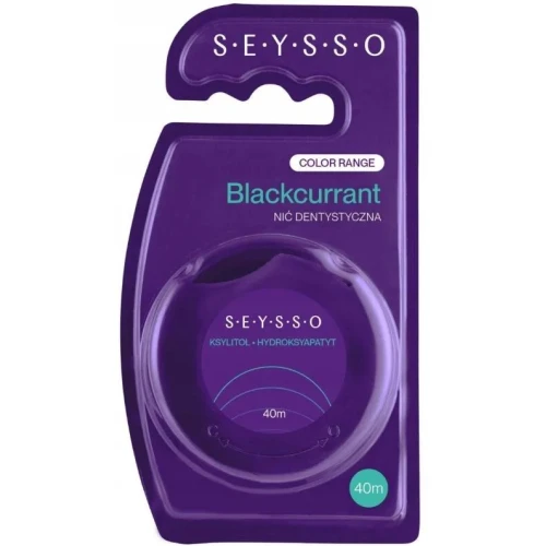Seysso Blackcurrant Nić dentystyczna, 1 sztuka - Czyszczenie przestrzeni międzyzębowych