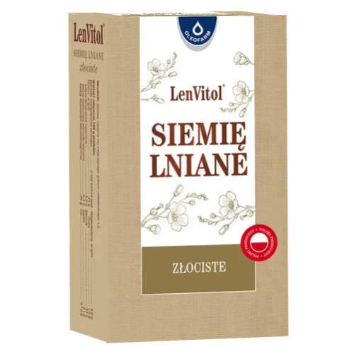 LenVitol Siemię lniane złociste, 250 g - Wspiera układ pokarmowy