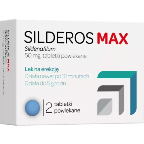 Silderos MAX 50 mg, 2 tabletki - Sildenafil tabletki