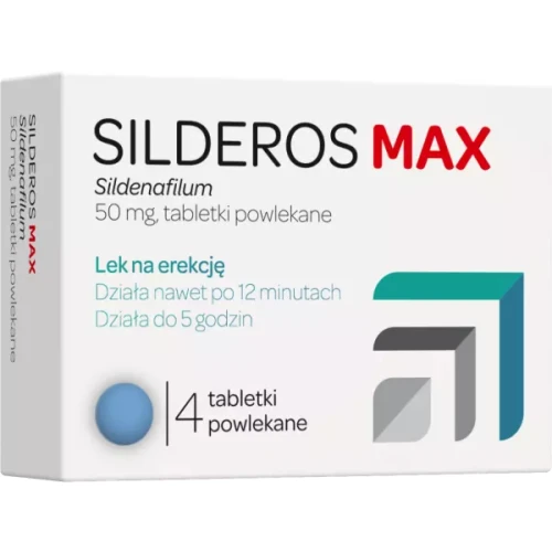 Silderos MAX 50 mg, 4 tabletki - Tabletki na erekcję