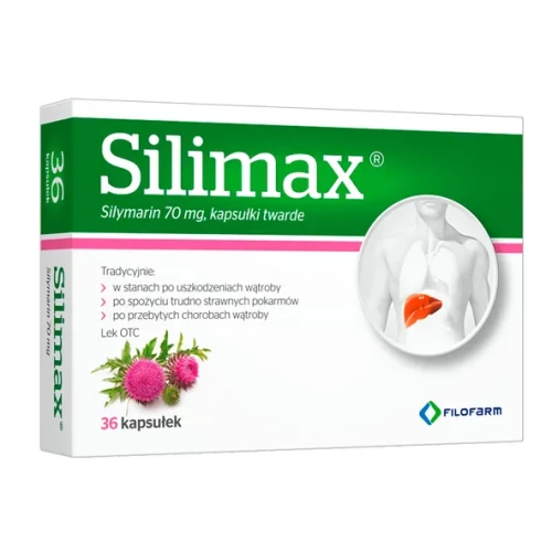 Silimax 70 mg, 36 kapsułek - Kapsułki z sylimaryną