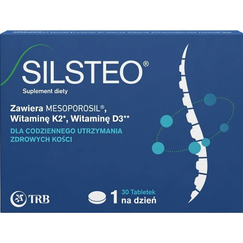 Silsteo, 30 tabletek - Kompleks z przyswajalnym krzemem, D3 i K2 – wsparcie zdrowia kości
