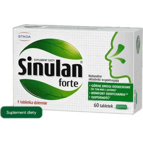 Sinulan Forte, 60 tabletek - Ekstrakty roślinne wspomagają oddychanie i wspierają odporność osób dorosłych