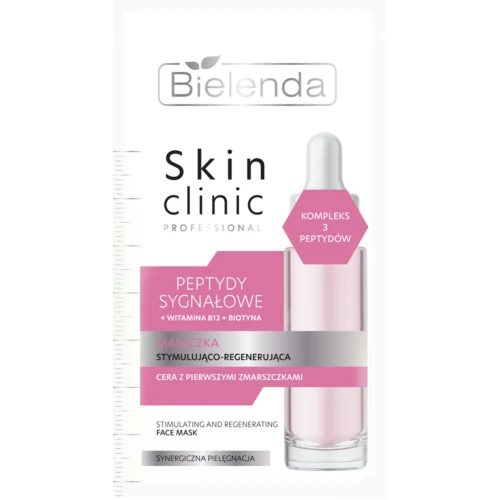 Bielenda Skin Clinic Professional Peptydy Sygnałowe Maseczka stymulująco-regenerująca, 8 g - Dla poprawy jędrności i regeneracji skóry