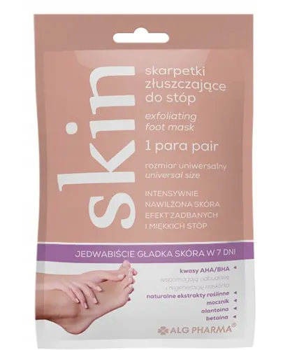Skin Skarpetki Alg Pharma złuszczające do stóp, 1 para - Skarpetki złuszczające z kwasami AHA i BHA