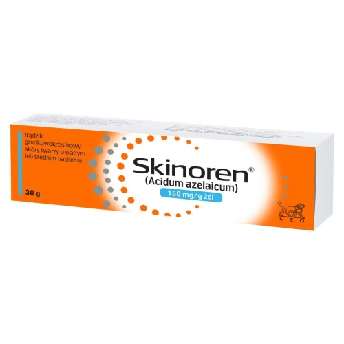 Skinoren 150 mg/g Żel, 30 g - Leczenie trądziku grudkowo-krostkowego o łagodnym i średnim nasileniu