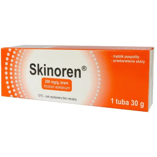 Skinoren 200 mg/g import Medezin, krem 30 g - Na trądzik pospolity i przebarwienia skóry