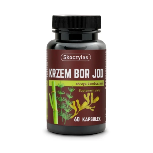 Skoczylas Krzem Bor Jod, 60 kapsułek - Wsparcie organizmu w utrzymaniu zdrowych kości i skóry