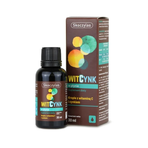 Skoczylas Witcynk witamina C i cynk, 30 ml - Wspiera odporność i prawidłowe funkcjonowanie organizmu