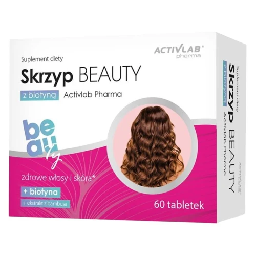Skrzyp Beauty z biotyną, 60 tabletek - Ekstrakty ze skrzypu i bambusa oraz biotyna