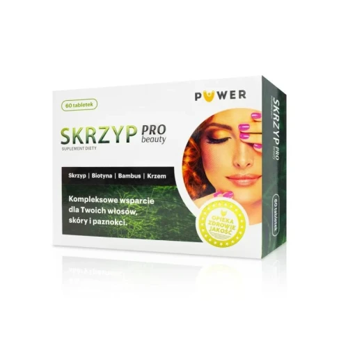 Skrzyp Pro Beauty, 60 tabletek - Ze składnikami wspierającymi włosy, skórę i paznokcie