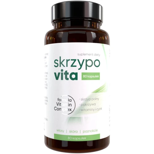 Skrzypovita, 80 kapsułek - Wspiera zdrowy wygląd włosów, skóry i paznokci