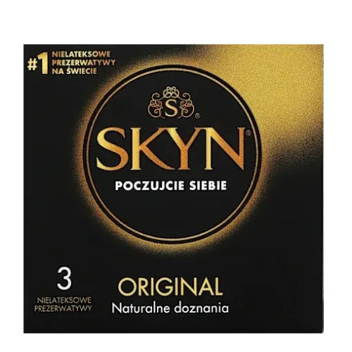 Skyn Original Nielateksowe prezerwatywy, 3 sztuki - Syntetyczny materiał SKYNFEEL® - odpowiedni przy alergii na lateks