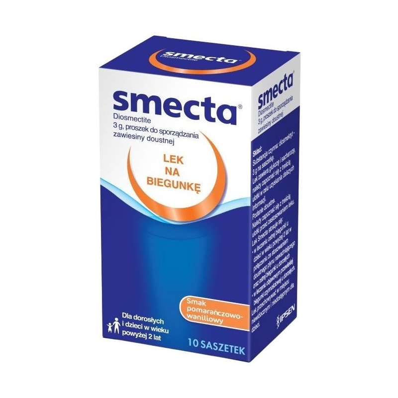Smecta, 10 saszetek - Proszek do sporządzania zawiesiny doustnej