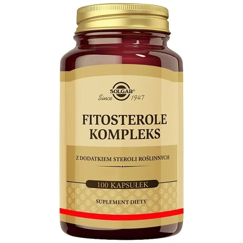 Solgar Fitosterole Kompleks, 100 kapsułek - 2 g fitosteroli w dziennej porcji