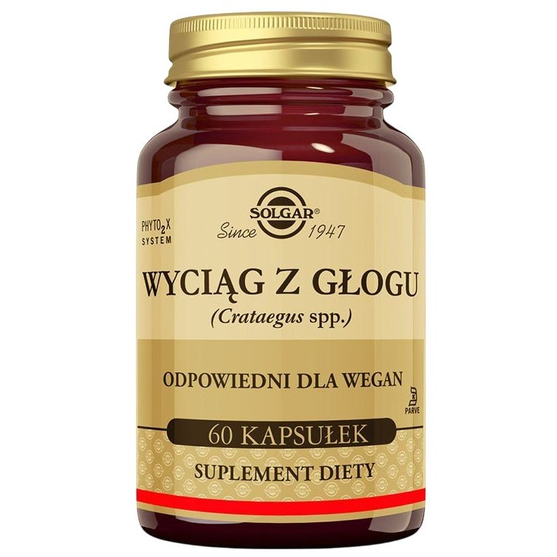 Solgar Wyciąg z głogu, 60 kapsułek - Suplement diety w roślinnych kapsułkach