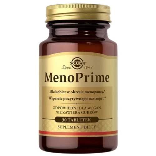 Solgar MenoPrime, 30 tabletek - Dla kobiet w okresie menopauzalnym i okołomenopauzalnym