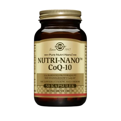 Solgar Nutri Nano CoQ10, 50 kapsułek - Suplement diety z koenzymem Q10 Nutri-Nano™, wspiera energię komórkową i ochronę antyoksydacyjną