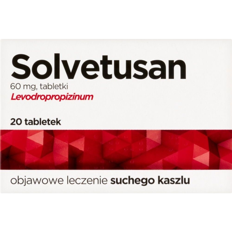 Solvetusan 60 mg, 20 tabletek - Na nieproduktywny, suchy kaszel