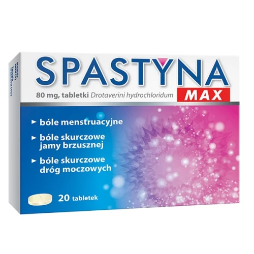 Spastyna Max 80 mg, 20 tabletek - Na skurcze brzucha i bóle spastyczne