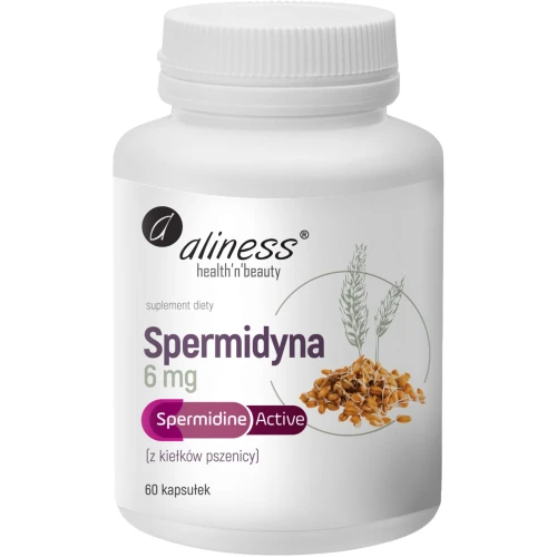 Aliness Spermidyna Active 6 mg, 60 kapsułek - Wsparcie procesów komórkowych