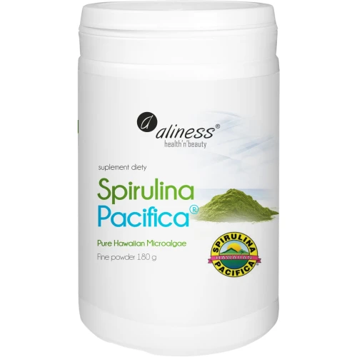 Aliness Spirulina Hawajska Pacyfica® proszek, 180 g - Żródło białka i składników odżywczych