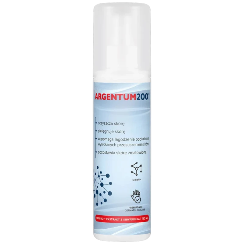 Aura Herbals  Argentum200 srebro, aerozol 150 ml - Srebro koloidalne do pielęgnacji skóry