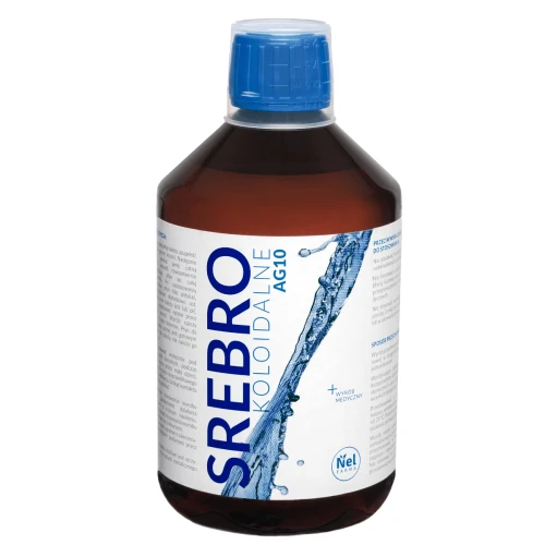 Srebro Koloidalne Ag10 Płyn do płukania jamy ustnej, 500 ml - Wsparcie higieny jamy ustnej