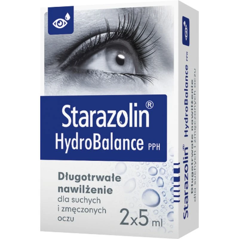 Starazolin HydroBalance PPH, krople do oczu, 2 x 5 ml - Krople nawilżające z kwasem hialuronowym