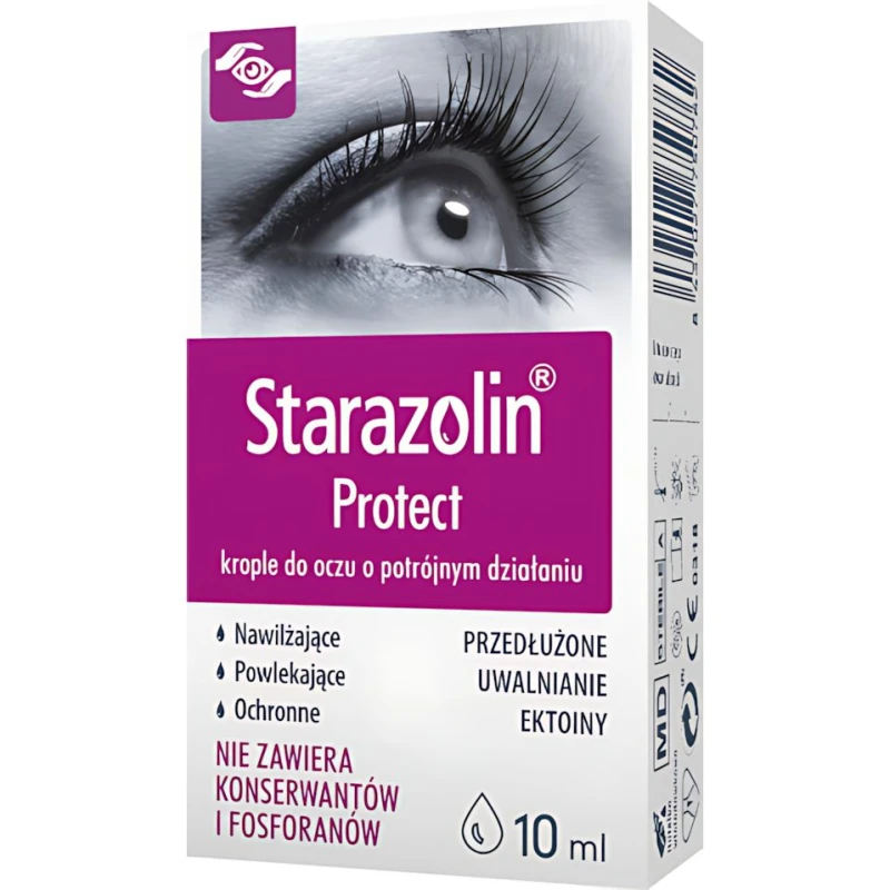 Starazolin Protect Krople do oczu, 10 ml - Krople nawilżające, powlekające i ochronne