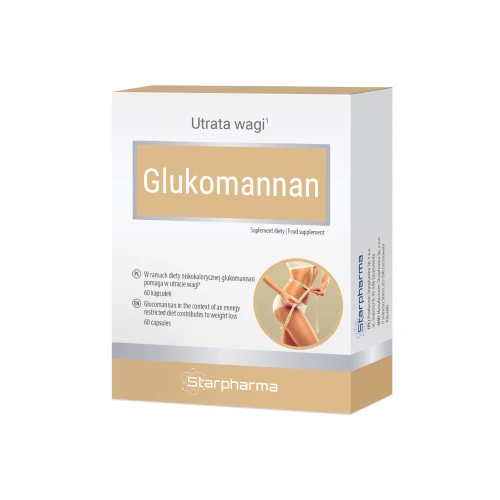 Glukomannan, 60 kapsułek - Błonnik zwiększający uczucie sytości