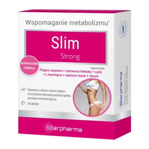 Starpharma Slim Strong, 30 tabletek - Kompozycja składników wspierających metabolizm