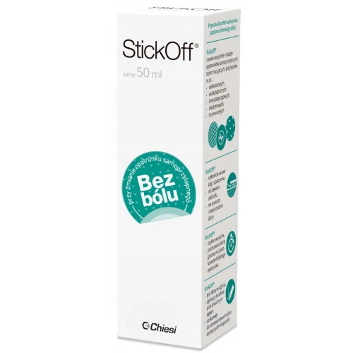 StickOff Spray do usuwania opatrunków, 50 ml - Bezbolesne usuwanie plastrów, przylepców i taśm samoprzylepnych