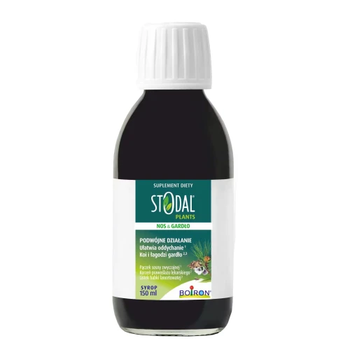 Stodal Plants syrop 150 ml - Ekstrakty roślinne ułatwiają oddychanie i łagodzą ból gardła