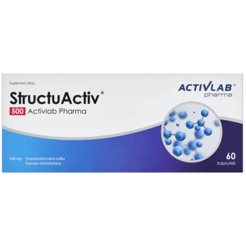 StructuActiv 500,  60 kapsułek - Preparat zawiera chondroitynę składnik budulcowy chrząstki stawowej