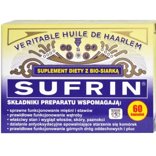 Sufrin, 60 kapsułek - Źródło siarki bioprzyswajalnej 