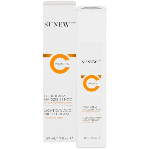 SunewMed+ Lekki krem do twarzy z witaminą C na dzień i noc, 50 ml - Na przebarwienia i nierówny koloryt
