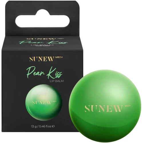SunewMed+ Pear Kiss nawilżający gruszkowy balsam do ust, 13 g - Z masłem shea i woskiem pszczelim