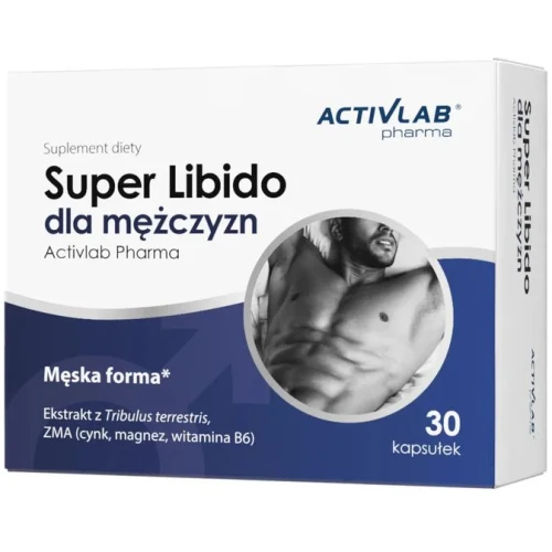 ActivLab Pharma Super Libido dla mężczyzn, 30 kapsułek - Wspiera poziom testosteronu, potencję i pracę mięśni